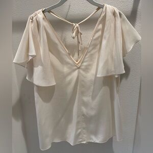Like new Cream Women's  Silk Top